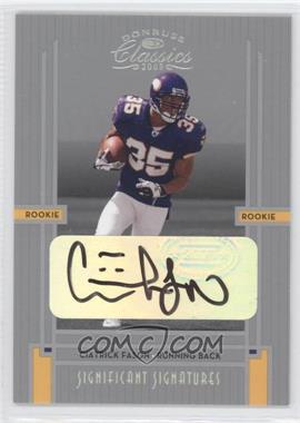 2005 Donruss Classics - [Base] - Significant Signatures Silver #225 - Rookie - Ciatrick Fason /50