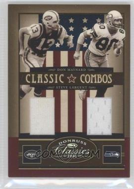 2005 Donruss Classics - Classic Combos - Jerseys #CC-11 - Don Maynard, Steve Largent /75