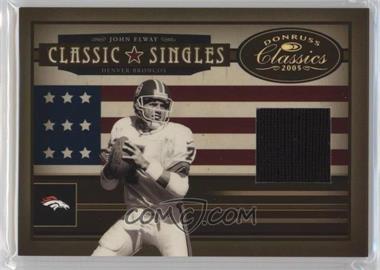 2005 Donruss Classics - Classic Singles - Jerseys Prime #CS-14 - John Elway /25