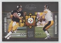 Terry Bradshaw, Ben Roethlisberger [EX to NM] #/500