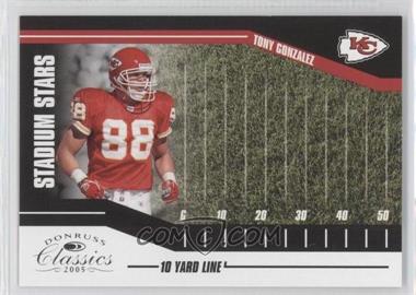 2005 Donruss Classics - Stadium Stars - 10 Yard Line #SS-19 - Tony Gonzalez /500