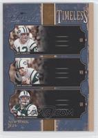 Joe Namath, Don Maynard, Chad Pennington #/500