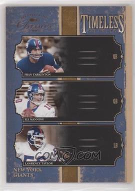 2005 Donruss Classics - Timeless Triples #TT-8 - Fran Tarkenton, Eli Manning, Lawrence Taylor /1000