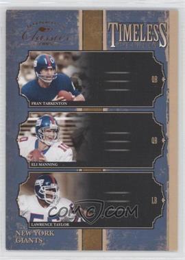 2005 Donruss Classics - Timeless Triples #TT-8 - Fran Tarkenton, Eli Manning, Lawrence Taylor /1000