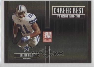 2005 Donruss Elite - Career Best - Black #CB-27 - Julius Jones /250