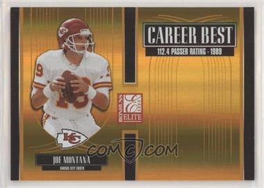 2005 Donruss Elite - Career Best - Gold #CB-24 - Joe Montana /500