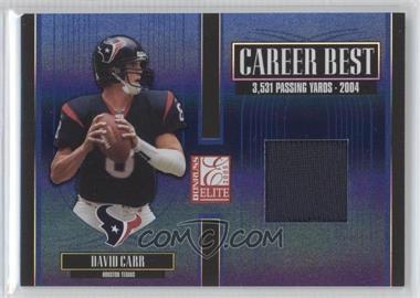 2005 Donruss Elite - Career Best - Jerseys #CB-14 - David Carr /175