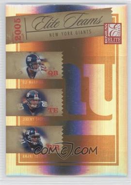 2005 Donruss Elite - Elite Teams - Gold #ET-17 - Eli Manning, Jeremy Shockey, Amani Toomer /250