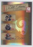 Marc Bulger, Marshall Faulk, Isaac Bruce #/250