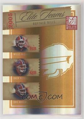 2005 Donruss Elite - Elite Teams - Gold #ET-4 - Willis McGahee, Drew Bledsoe, Eric Moulds /250