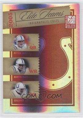 2005 Donruss Elite - Elite Teams - Red #ET-11 - Peyton Manning, Marvin Harrison, Edgerrin James /500