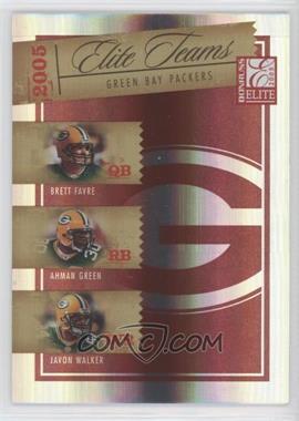 2005 Donruss Elite - Elite Teams - Red #ET-9 - Brett Favre, Ahman Green, Javon Walker /500