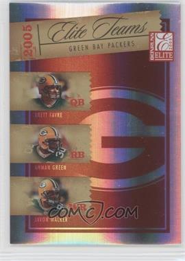 2005 Donruss Elite - Elite Teams - Red #ET-9 - Brett Favre, Ahman Green, Javon Walker /500