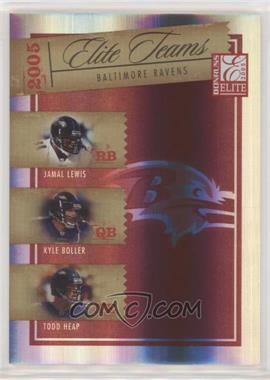 2005 Donruss Elite - Elite Teams - Sample Red #ET-3 - Jamal Lewis, Kyle Boller, Todd Heap