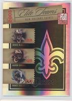 Deuce McAllister, Aaron Brooks, Donte Stallworth #/1,000