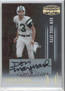 2005 Donruss Gridiron Gear - [Base] - Gold Signatures #33 - Don Maynard /25