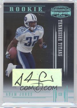 2005 Donruss Gridiron Gear - [Base] - Platinum Signatures #106 - Rookie - Adam Jones /10