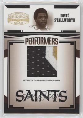 2005 Donruss Gridiron Gear - Performers - Jersey Number #P-12 - Donte' Stallworth /100