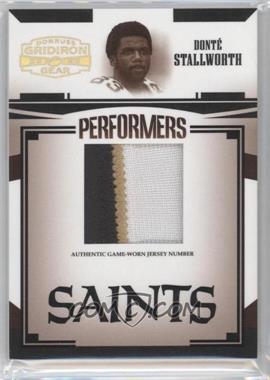 2005 Donruss Gridiron Gear - Performers - Jersey Number #P-12 - Donte' Stallworth /100