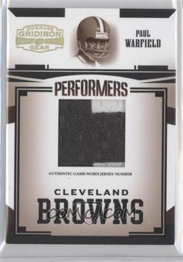 2005 Donruss Gridiron Gear - Performers - Jersey Number #P-37 - Paul Warfield /50