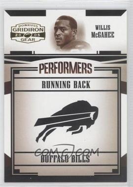 2005 Donruss Gridiron Gear - Performers #P-50 - Willis McGahee /500