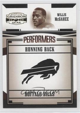 2005 Donruss Gridiron Gear - Performers #P-50 - Willis McGahee /500