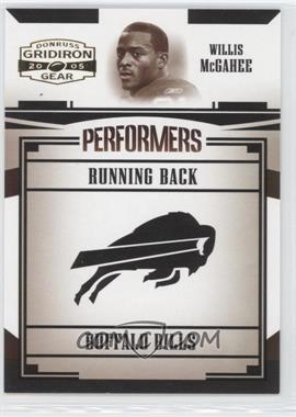 2005 Donruss Gridiron Gear - Performers #P-50 - Willis McGahee /500