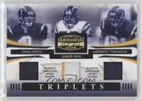 Drew Brees, Junior Seau, LaDainian Tomlinson #/17