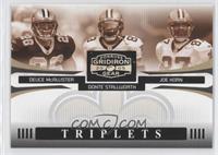 Deuce McAllister, Donte Stallworth, Joe Horn #/250