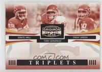 Dante Hall, Tony Gonzalez, Trent Green #/250