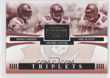 2005 Donruss Gridiron Gear - Triplets #T-10 - Derrick Brooks, Michael Clayton, Mike Alstott /1000