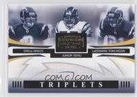 Drew Brees, Junior Seau, LaDainian Tomlinson #/1,000