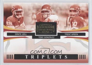 2005 Donruss Gridiron Gear - Triplets #T-9 - Dante Hall, Tony Gonzalez, Trent Green /1000