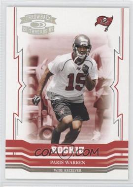 2005 Donruss Throwback Threads - [Base] - Silver Holofoil #191 - Paris Warren /99