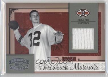2005 Donruss Throwback Threads - [Base] #208 - Rookie Throwback Materials - Charlie Frye