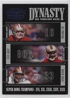 Joe Montana, Jerry Rice, Roger Craig #/100