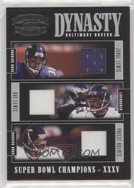 2005 Donruss Throwback Threads - Dynasty - Materials #D-1 - Jamal Lewis, Ray Lewis, Priest Holmes /50