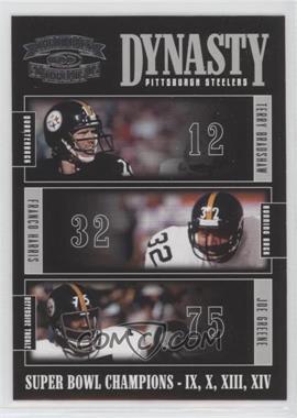 2005 Donruss Throwback Threads - Dynasty #D-7 - Terry Bradshaw, Franco Harris, Joe Greene