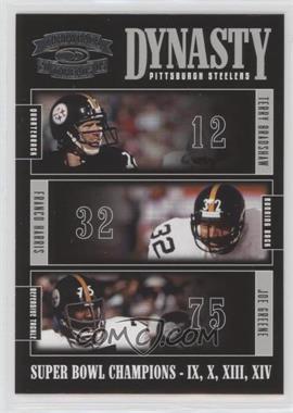 2005 Donruss Throwback Threads - Dynasty #D-7 - Terry Bradshaw, Franco Harris, Joe Greene