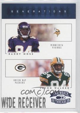 2005 Donruss Throwback Threads - Generations - Platinum Blue Century Proof #G-19 - Randy Moss, Javon Walker /100