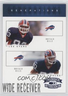 2005 Donruss Throwback Threads - Generations - Platinum Blue Century Proof #G-24 - Lee Evans, Eric Moulds /100