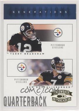 2005 Donruss Throwback Threads - Generations #G-2 - Terry Bradshaw, Ben Roethlisberger