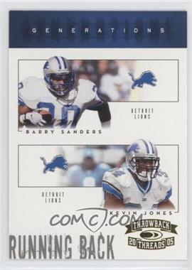 2005 Donruss Throwback Threads - Generations #G-3 - Barry Sanders, Kevin Jones