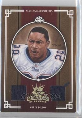 2005 Donruss Throwback Threads - Gridiron Kings - Dual Material Prime #GK-8 - Corey Dillon /25