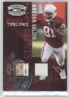 2005 Donruss Throwback Threads - Player Timelines - Dual Materials Prime #PT-3 - Anquan Boldin /25