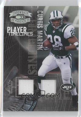 2005 Donruss Throwback Threads - Player Timelines - Dual Materials Prime #PT-8 - Curtis Martin /25