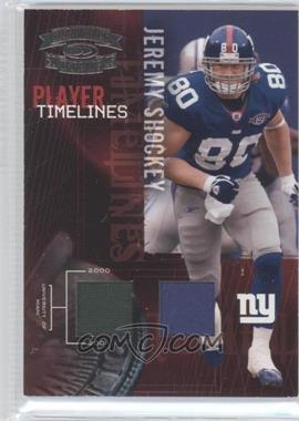 2005 Donruss Throwback Threads - Player Timelines - Dual Materials #PT-12 - Jeremy Shockey /250