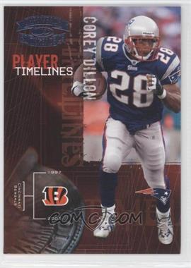 2005 Donruss Throwback Threads - Player Timelines - Platinum Blue Century Proof #PT-7 - Corey Dillon /100