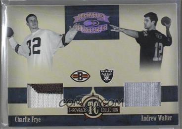 2005 Donruss Throwback Threads - Throwback Collection - Material Prime #TC-2 - Charlie Frye, Andrew Walter /25 [Noted]