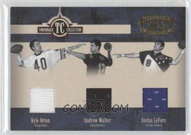 2005 Donruss Throwback Threads - Throwback Collection - Material #TC-17 - Kyle Orton, Andrew Walter, Stefan LeFors /100